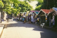 Straße zum ffentlichen Strand in Sosua