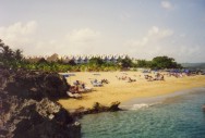 der Privatstrand des Casa Marina Hotels in Sosua